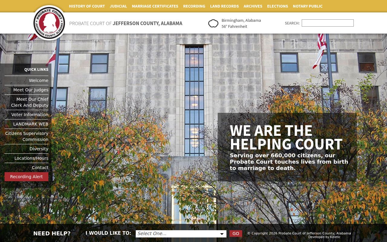 Jefferson County Probate Court serving Hoover