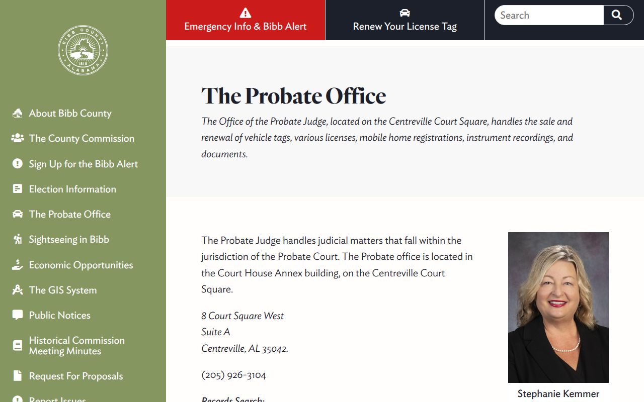 Bibb County Probate Court office
