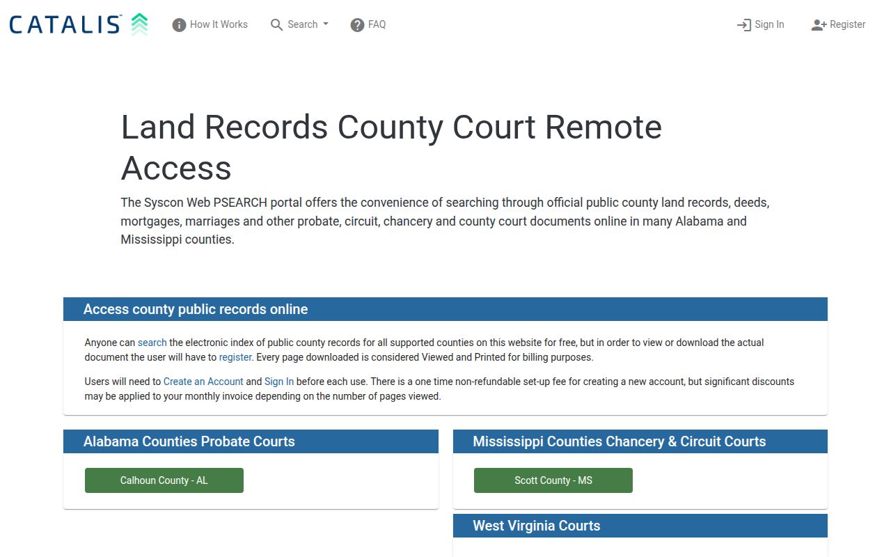 Calhoun County online records portal