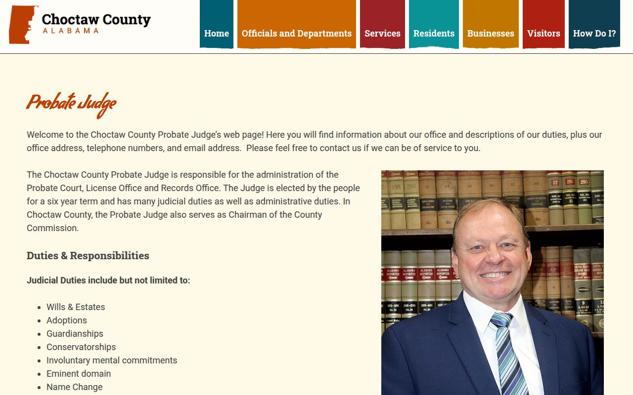 Choctaw County Probate Court office