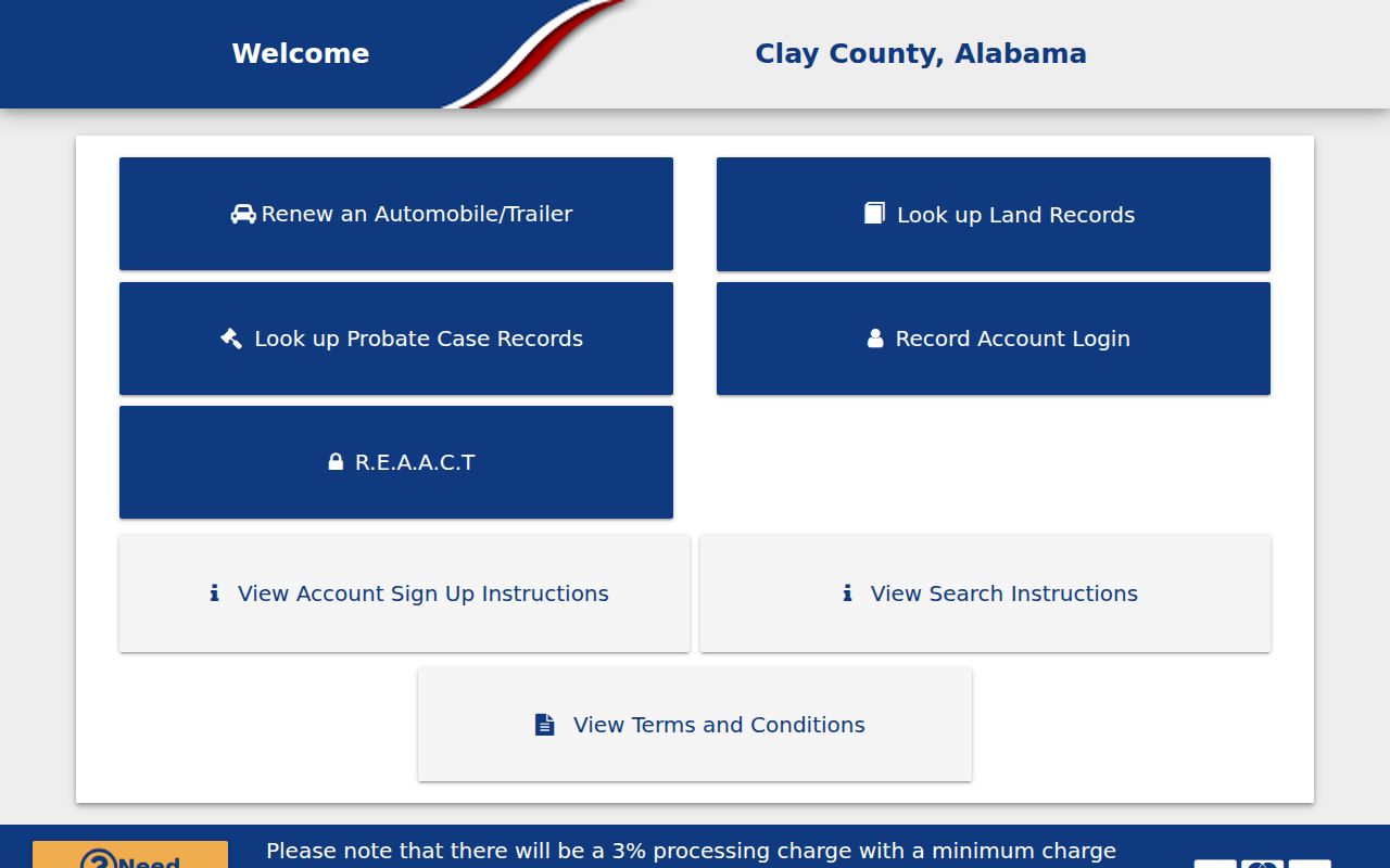 Clay County online records portal