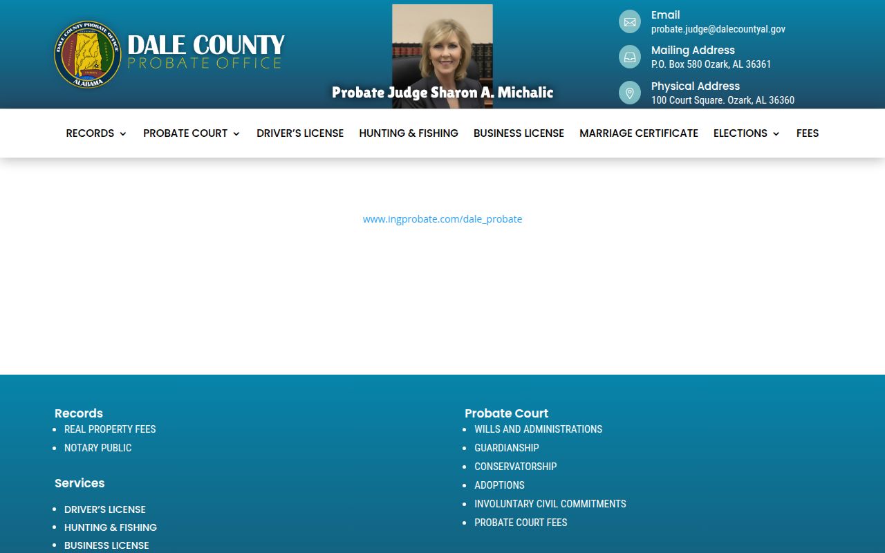 Dale County Probate Court office