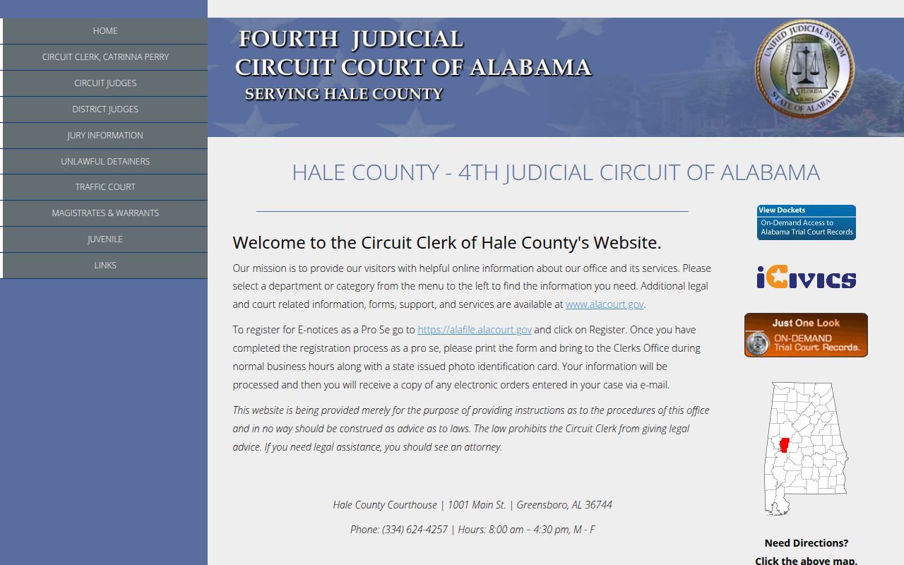 Hale County online records portal