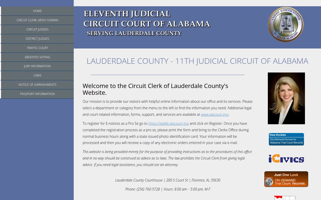 Lauderdale County online records portal