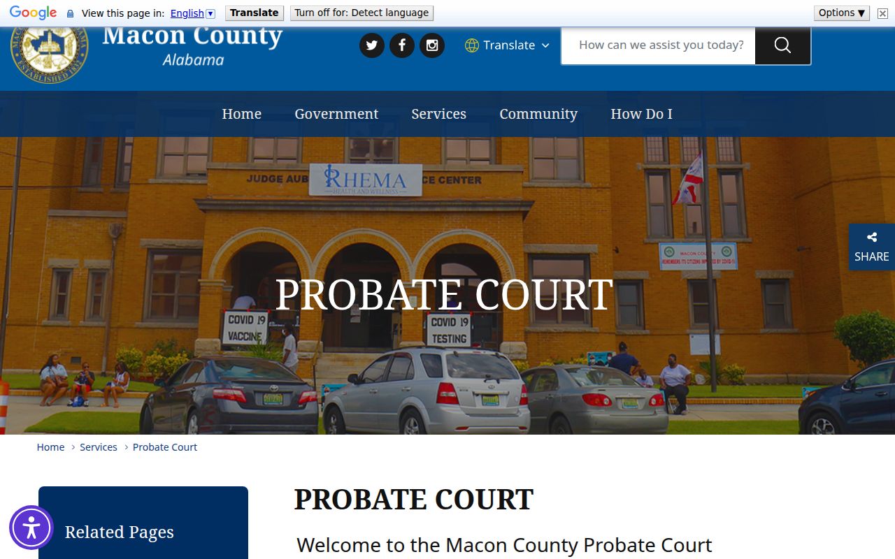 Macon County Probate Court office