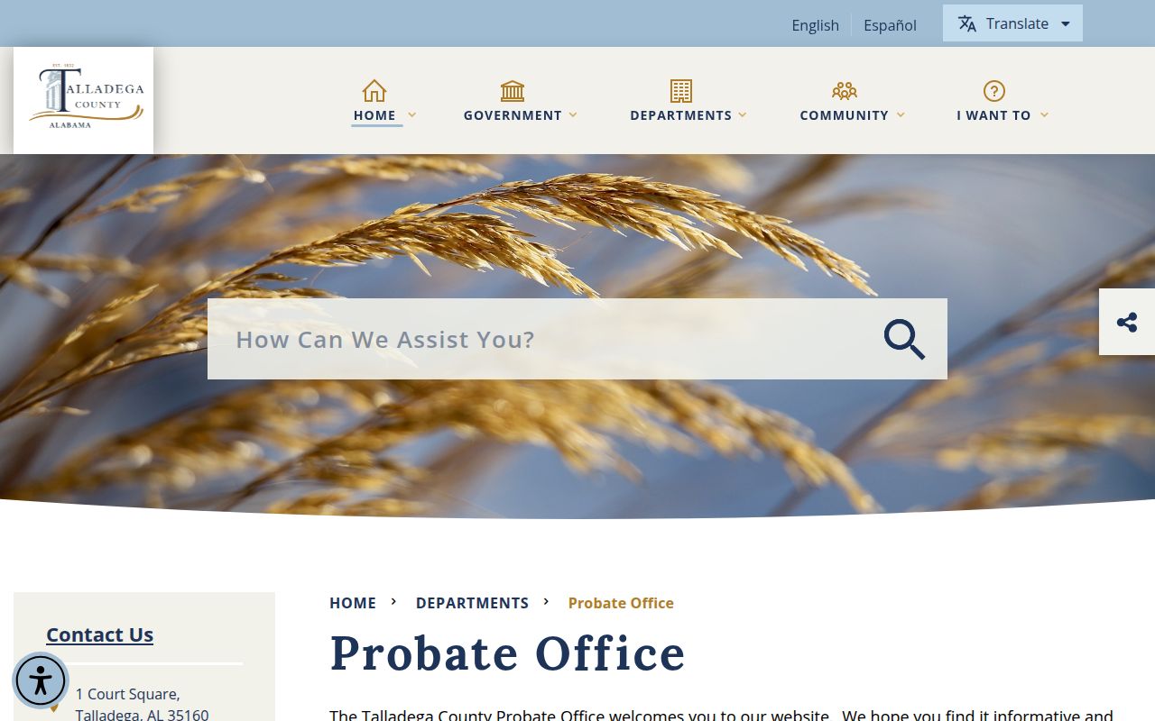 Talladega County online records portal