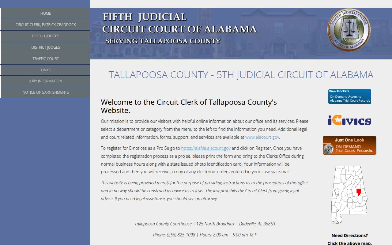 Tallapoosa County online records portal