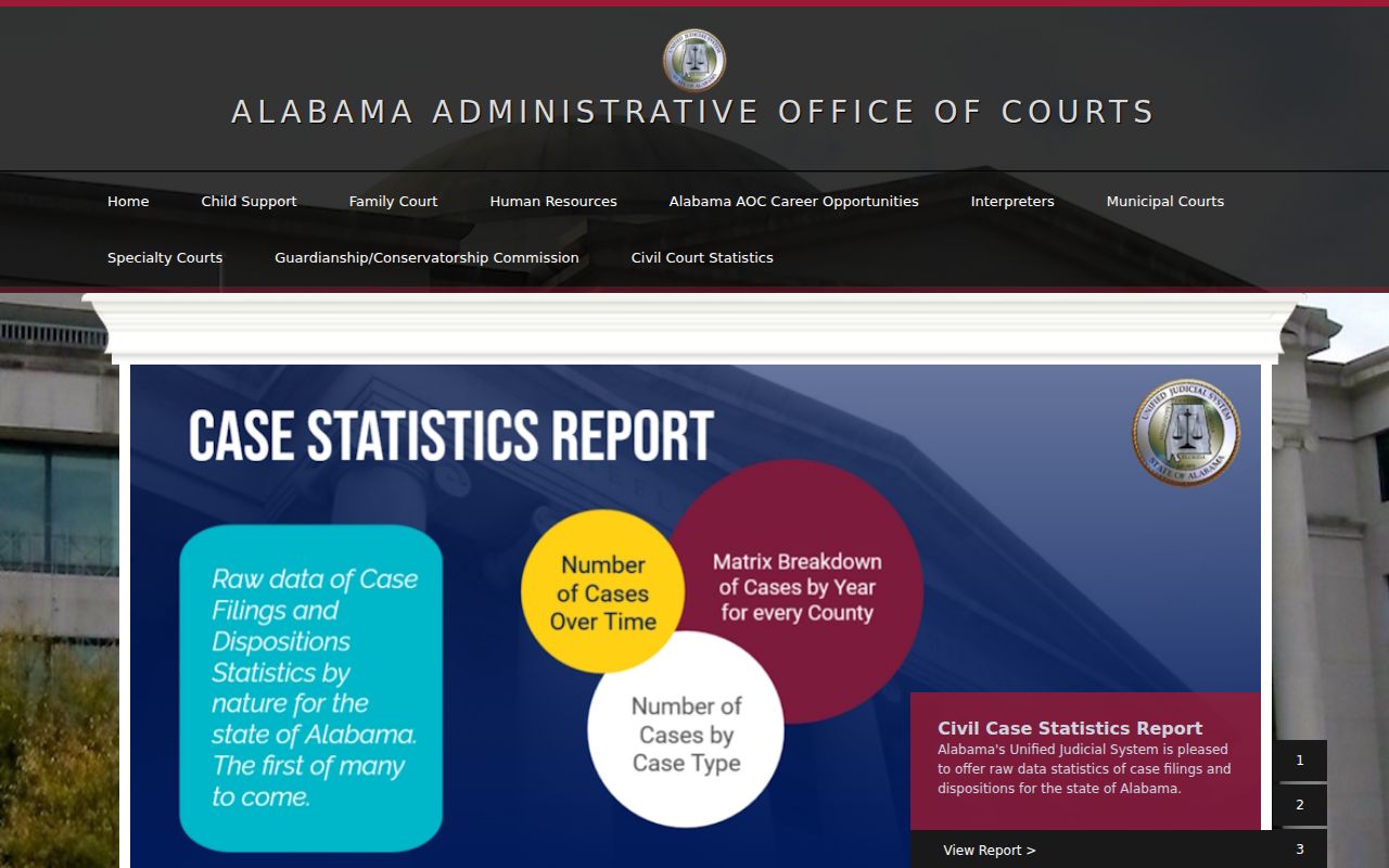Alabama Administrative Office of Courts homepage